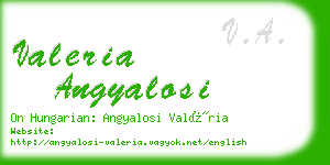 valeria angyalosi business card